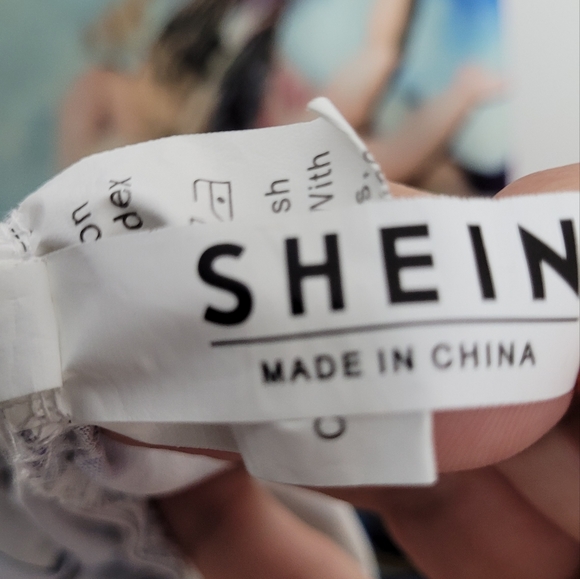 Shein XL Oil Painting Print Ruched Cami Dress - Picture 2 of 4